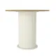 Τραπέζι Bohema Megapap χρώμα ivory - sepet oak Ø90x77,7εκ.