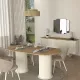 Τραπέζι Bohema Megapap χρώμα ivory - sepet oak 180x90x77,7εκ.