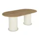 Τραπέζι Bohema Megapap χρώμα ivory - sepet oak 180x90x77,7εκ.
