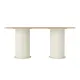 Τραπέζι Bohema Megapap χρώμα ivory - sepet oak 180x90x77,7εκ.
