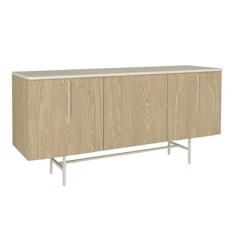 Μπουφές Rebel Megapap χρώμα rota oak - sandstone 150x45x76,5εκ.