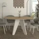 Τραπέζι Rebel Megapap χρώμα rota oak - sandstone 150x90x75εκ.