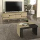 Τραπεζάκι σαλονιού σετ 2τμχ Lava Megapap χρώμα rota oak - ανθρακί 75x48,5x35,6εκ.
