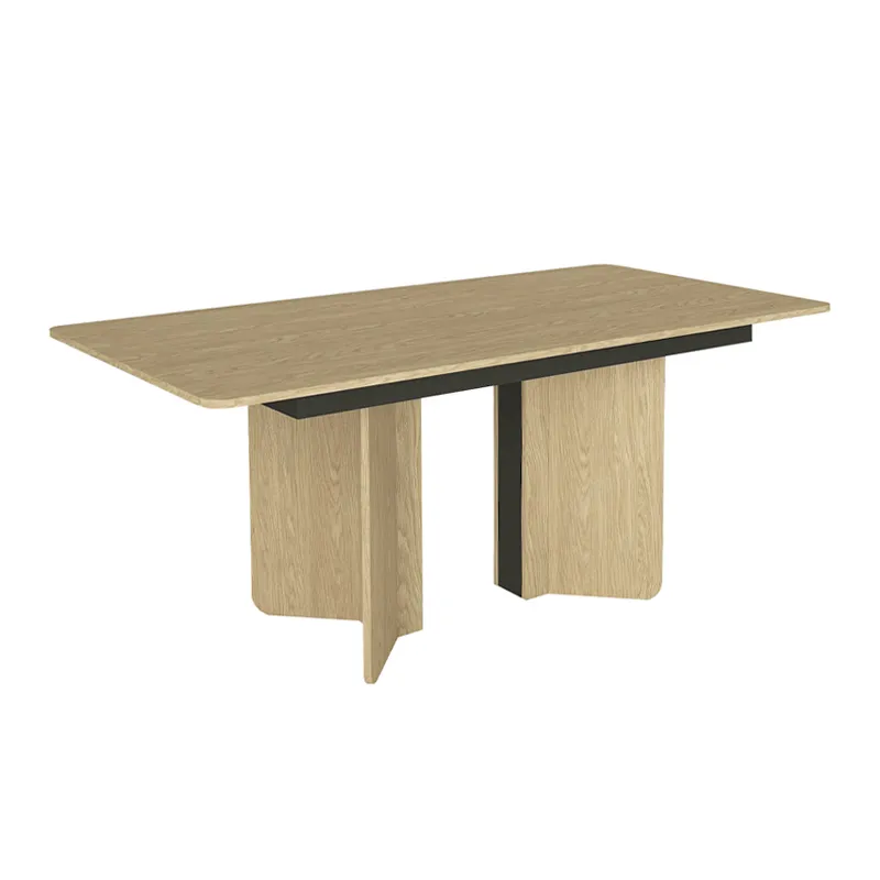 Τραπέζι Lava Megapap χρώμα rota oak - ανθρακί 180x90x76,8εκ.