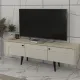 Έπιπλο τηλεόρασης Sevilla Megapap χρώμα sandstone - travertine 150x35x45,6εκ.