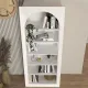 Βιβλιοθήκη Voila Megapap χρώμα λευκό 74x35x180εκ.
