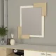 Καθρέπτης τοίχου Selinos Μegapap χρώμα sandstone - rota oak 65x2,2x85εκ.