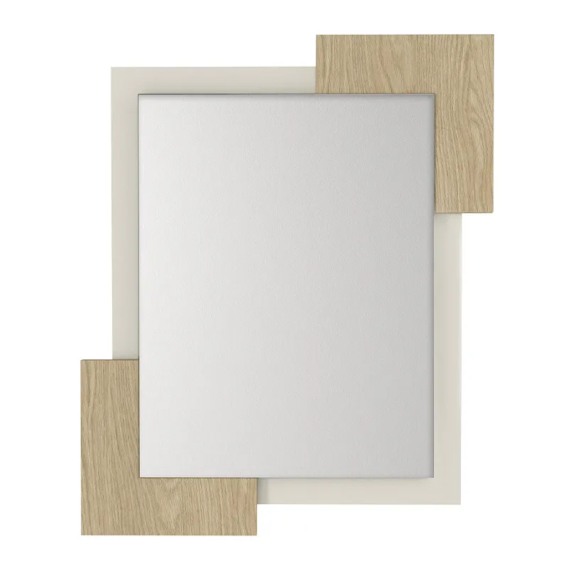 Καθρέπτης τοίχου Selinos Μegapap χρώμα sandstone - rota oak 65x2,2x85εκ.