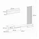 Σύνθεση τηλεόρασης Dumont Megapap χρώμα λευκό - sepet oak 240x36,8x200εκ.