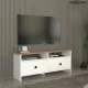 Έπιπλο τηλεόρασης Gradias Megapap χρώμα λευκό - sapphire oak 120x29,6x46,8εκ.