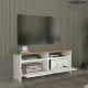 Έπιπλο τηλεόρασης Gradias Megapap χρώμα λευκό - sapphire oak 120x29,6x46,8εκ.