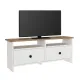 Έπιπλο τηλεόρασης Gradias Megapap χρώμα λευκό - sapphire oak 120x29,6x46,8εκ.
