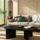 Τραπεζάκι σαλονιού Cortado Megapap χρώμα sencron black 120x60x39,6εκ.