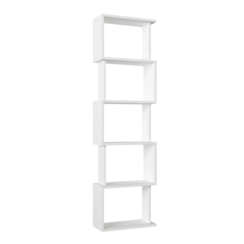 Βιβλιοθήκη Alvina Megapap χρώμα λευκό 45x19,6x158,8εκ.