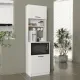 Έπιπλο κουζίνας Tuco 1 Megapap χρώμα λευκό 53,8x40x180εκ.