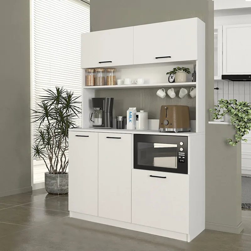 Έπιπλο κουζίνας Tuco 3 Megapap χρώμα λευκό 123,8x40x180εκ.