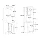 Έπιπλο κουζίνας Kalira 2 Megapap χρώμα λευκό - rota oak 60x40x196εκ.