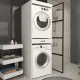 Έπιπλο πλυντηρίου - στεγνωτηρίου Fika Megapap χρώμα λευκό 67x61,8x198,5εκ.