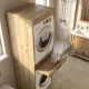 Έπιπλο πλυντηρίου - στεγνωτηρίου Fika Megapap χρώμα sapphire oak 67x61,8x198,5εκ.