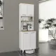 Έπιπλο κουζίνας Potter 2 Megapap χρώμα λευκό - rota oak 60x40x196,1εκ.