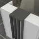 Γραφείο υποδοχής - reception Hola Megapap χρώμα λευκό - ανθρακί 93,6x45,2x110,3εκ.