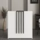 Γραφείο υποδοχής - reception Hola Megapap χρώμα λευκό - ανθρακί 93,6x45,2x110,3εκ.