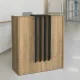 Γραφείο υποδοχής - reception Hola Megapap χρώμα sepet oak - ανθρακί 93,6x45,2x110,3εκ.