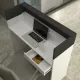 Γραφείο υποδοχής - reception Wilko Megapap με LED χρώμα λευκό - ανθρακί 113,6x42x110εκ.