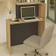 Γραφείο υποδοχής - reception Enter Megapap χρώμα sepet oak - ανθρακί 86,9x40x110,3εκ.