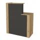 Γραφείο υποδοχής - reception Enter Megapap χρώμα sepet oak - ανθρακί 86,9x40x110,3εκ.