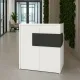 Γραφείο υποδοχής - reception Aloha Megapap με LED χρώμα λευκό - ανθρακί 95,5x40x110,3εκ.