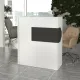 Γραφείο υποδοχής - reception Aloha Megapap με LED χρώμα λευκό - ανθρακί 95,5x40x110,3εκ.