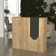 Γραφείο υποδοχής - reception Navita Megapap με LED χρώμα sepet oak - ανθρακί 113,6x42x111,8εκ.
