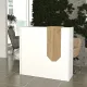 Γραφείο υποδοχής - reception Navita Megapap με LED χρώμα λευκό - sepet oak 113,6x42x111,8εκ.