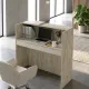 Γραφείο υποδοχής - reception Navita Megapap με LED χρώμα travertine - sandstone 113,6x42x111,8εκ.