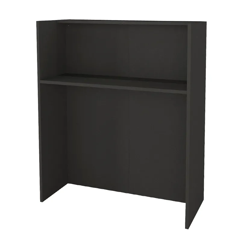 Γραφείο υποδοχής - reception Karibu Megapap με LED χρώμα ανθρακί - sepet oak 90x40x100εκ.