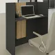 Γραφείο υποδοχής - reception Bonveno Megapap χρώμα ανθρακί - sepet oak 90x43,2x110εκ.