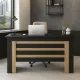Γραφείο εργασίας Epito Megapap χρώμα ανθρακί - sepet oak 140x59,6x76,8εκ.