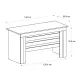 Γραφείο εργασίας Epito Megapap χρώμα ανθρακί - sepet oak 140x59,6x76,8εκ.