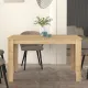 Τραπέζι Darlen Megapap χρώμα sapphire oak 125x72x74εκ.