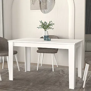 Τραπέζι Darlen Megapap χρώμα λευκό 125x72x74εκ.