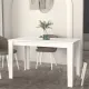 Τραπέζι Darlen Megapap χρώμα λευκό 125x72x74εκ.