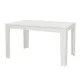 Τραπέζι Darlen Megapap χρώμα λευκό 125x72x74εκ.