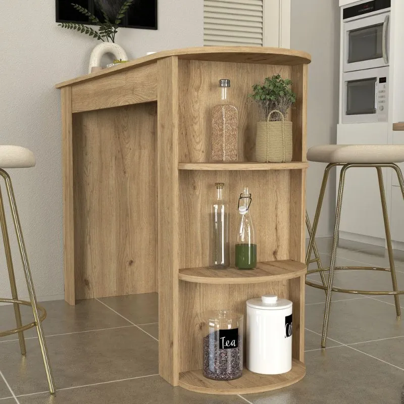 Τραπέζι μπαρ Vigne Megapap χρώμα sepet oak 150x51,6x101,8εκ.