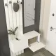 Έπιπλο εισόδου Kanso Megapap χρώμα λευκό 100x35x196,7εκ.