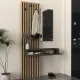 Έπιπλο εισόδου Elois Megapap χρώμα ανθρακί - sepet oak 96,6x26,8x195,5εκ.