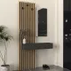 Έπιπλο εισόδου Elois Megapap χρώμα ανθρακί - sepet oak 96,6x26,8x195,5εκ.