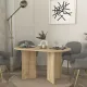 Τραπέζι Cortado Megapap χρώμα sapphire oak 138x80x75εκ.