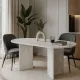 Τραπέζι Cortado Megapap χρώμα λευκό εφέ μαρμάρου 138x80x75εκ.