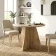 Τραπέζι Tailor Megapap χρώμα sapphire oak Ø100x75,7εκ.